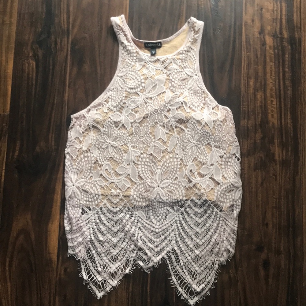 Express Lace Racerback Crop